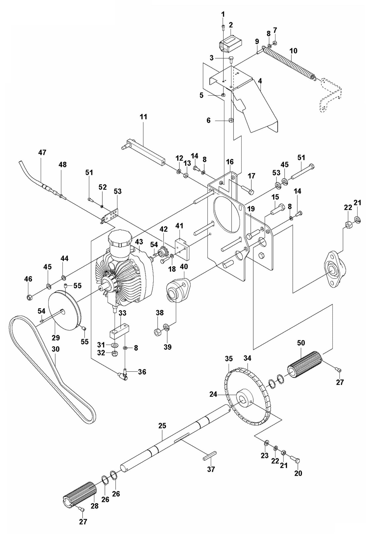 Soff Cut 4000 Hydrostatic Pump Assembly Parts by Husqvarna