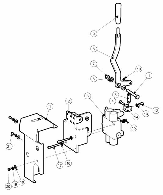 BMS 220ADB Steerhandle, RH Assembly Parts By Husqvarna