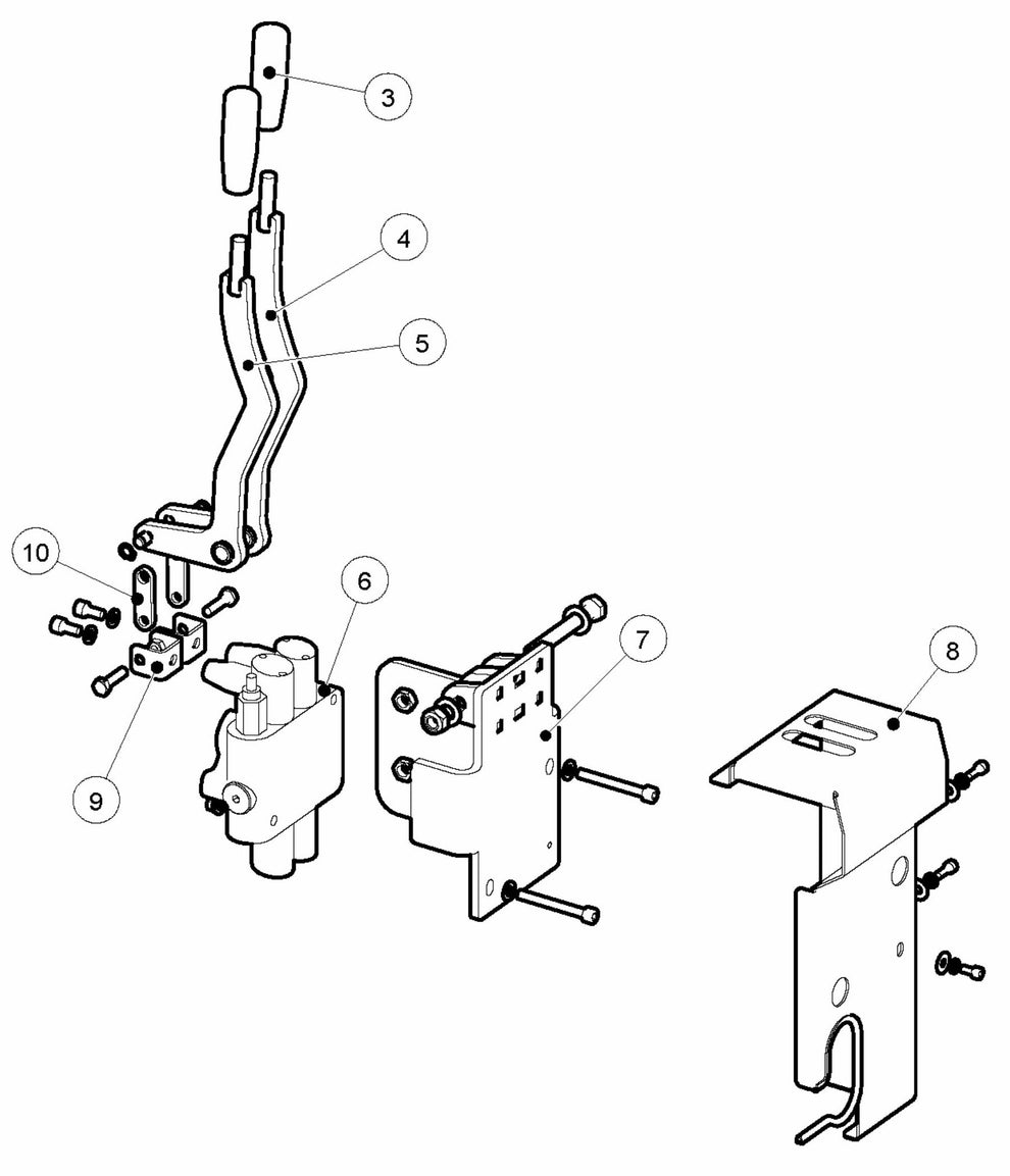 BMS 220ADB Steerhandle, LH Assembly Parts By Husqvarna