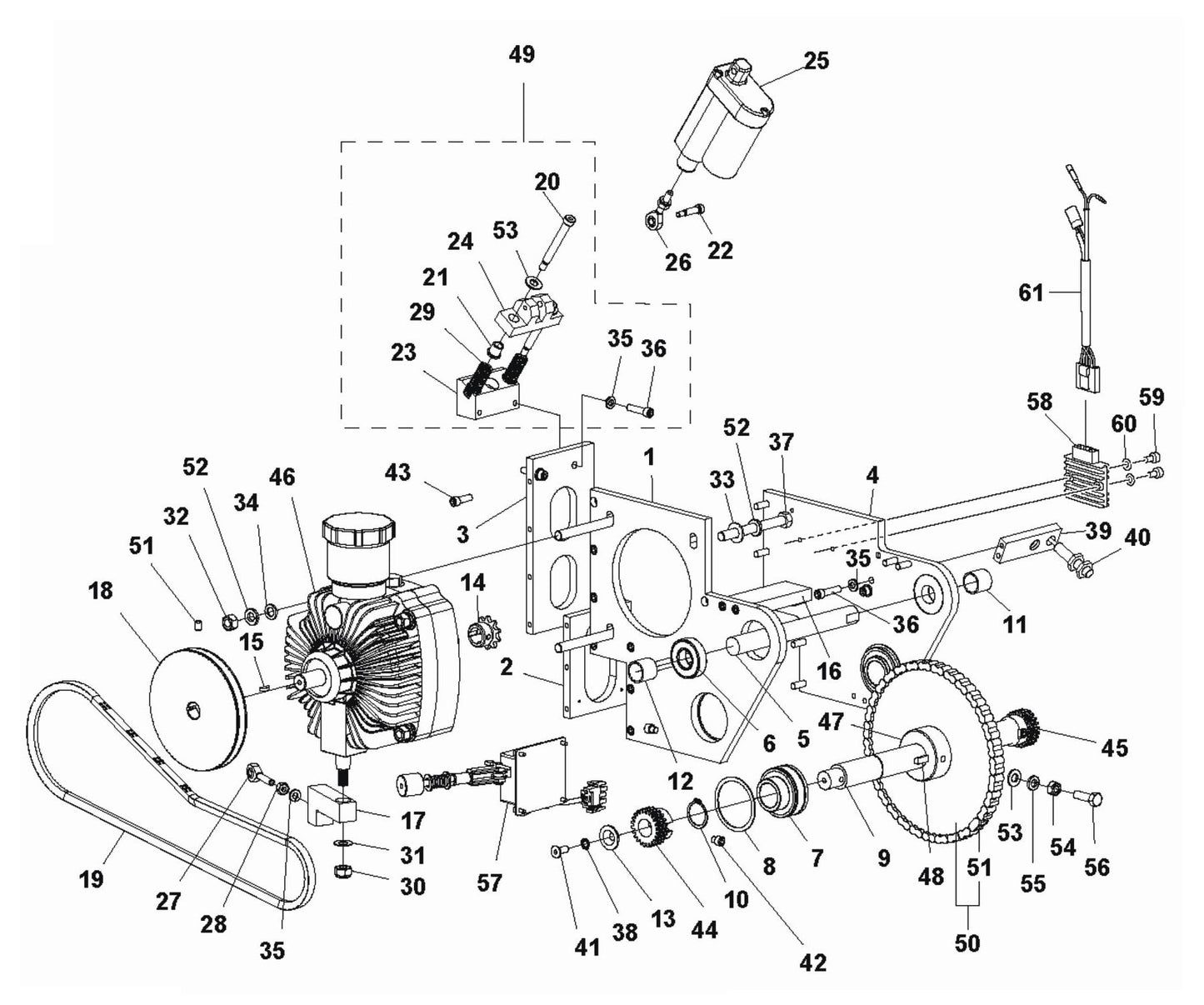 Soff Cut 2500 Pump Assembly Parts by Husqvarna