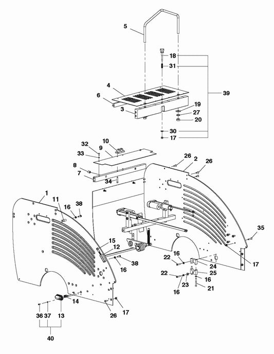 Soff Cut 2500 Panel Assembly Parts by Husqvarna