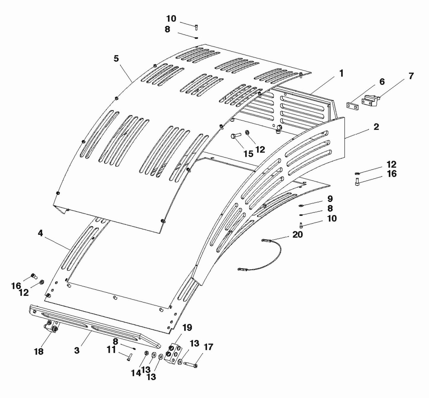 Soff Cut 2500 Hood Assembly Parts by Husqvarna