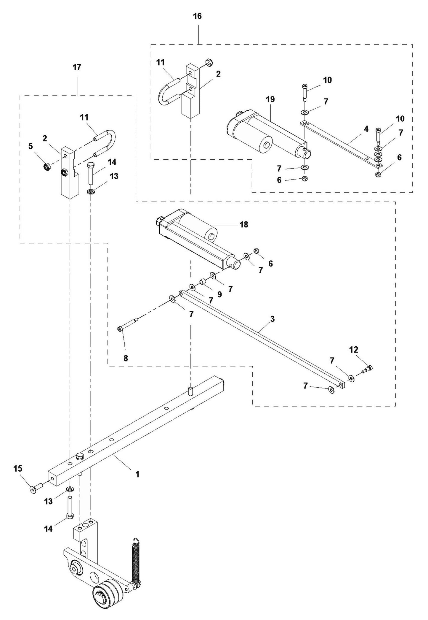 Soff Cut 2500 Pump Cross Bar Assembly Parts by Husqvarna