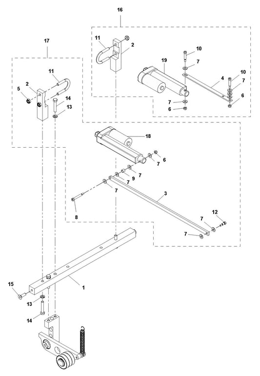 Soff Cut 2500 Pump Cross Bar Assembly Parts by Husqvarna