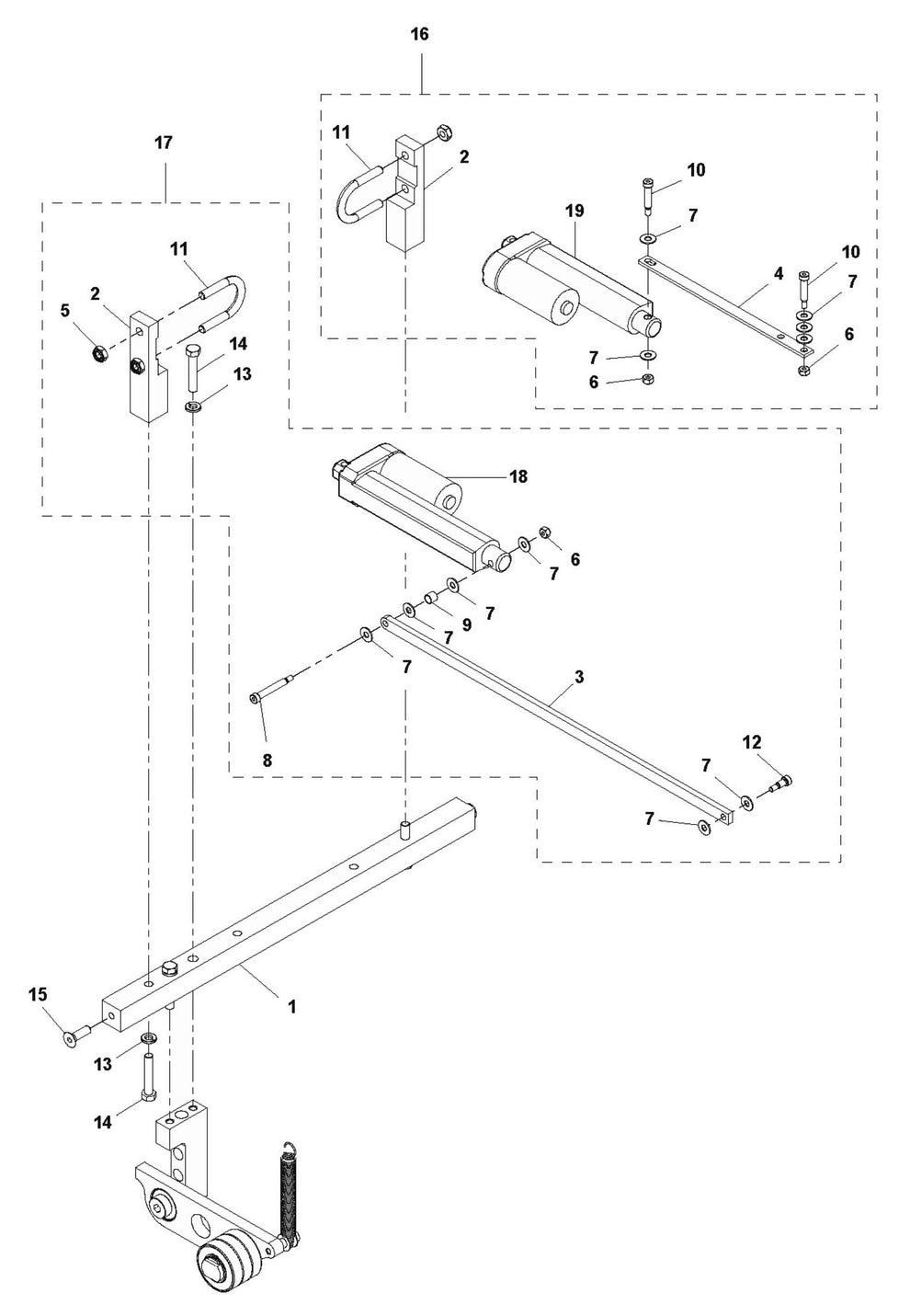 Soff Cut 2500 Pump Cross Bar Assembly Parts by Husqvarna