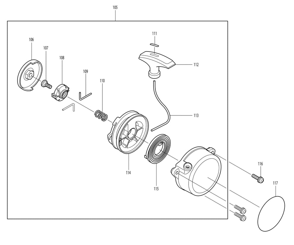 BBX7600N Starter Assembly Parts