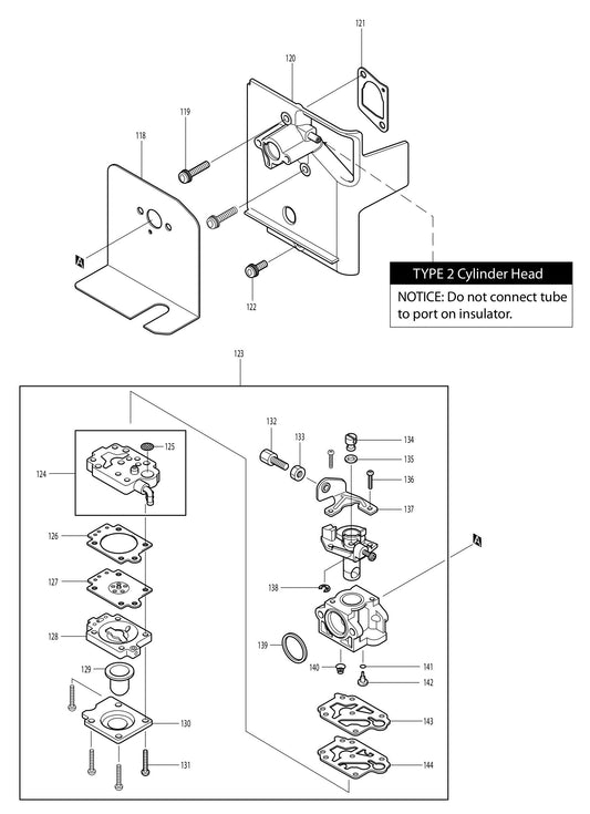 BBX7600N Insulator, Carburetor Assembly Parts