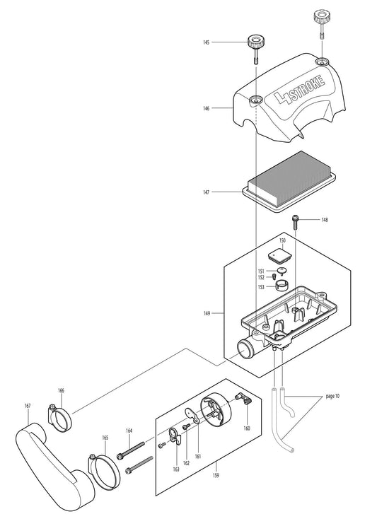 BBX7600N Cleaner Base, Air Filter Assembly Parts