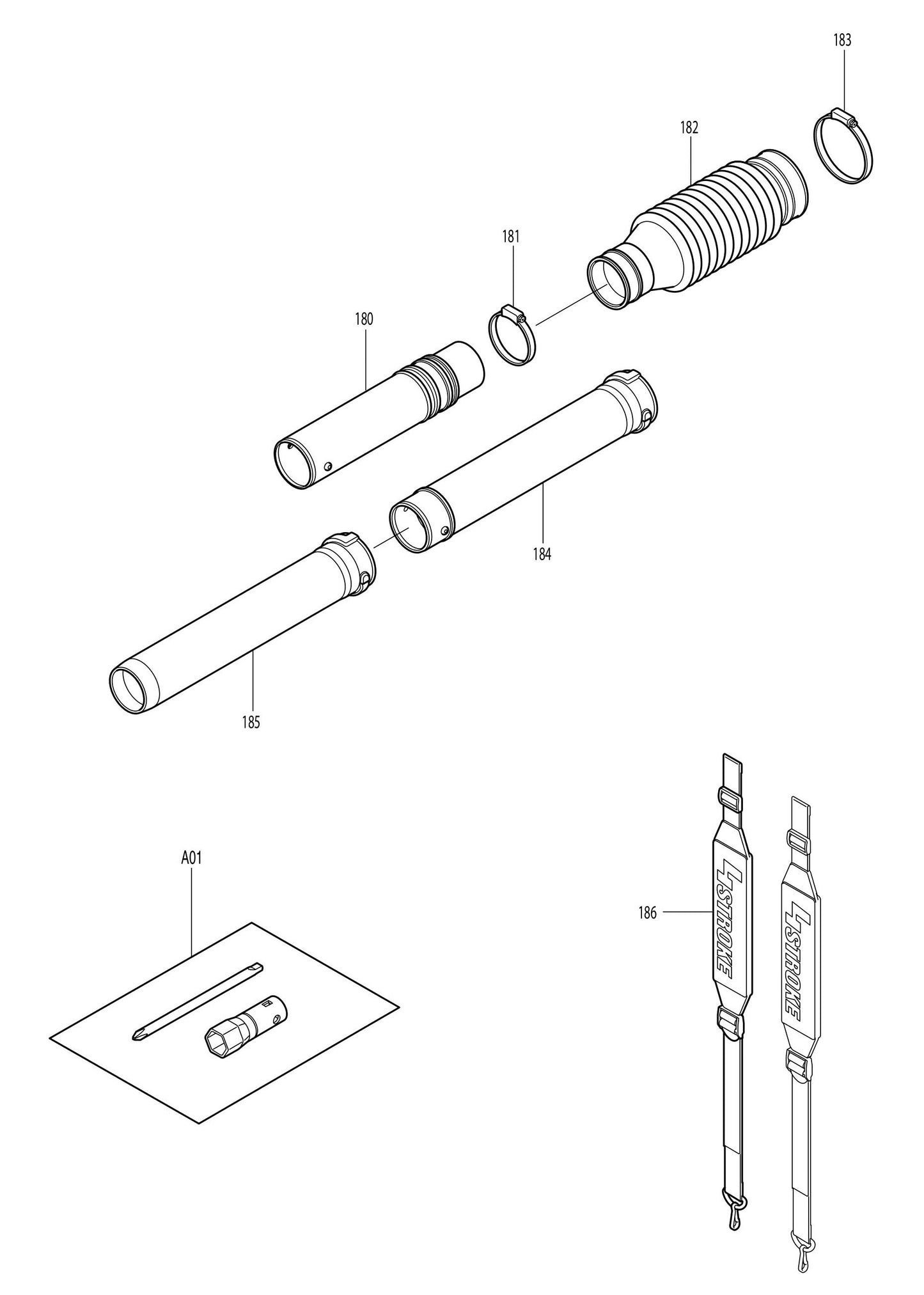 BBX7600N Tube Assembly Parts