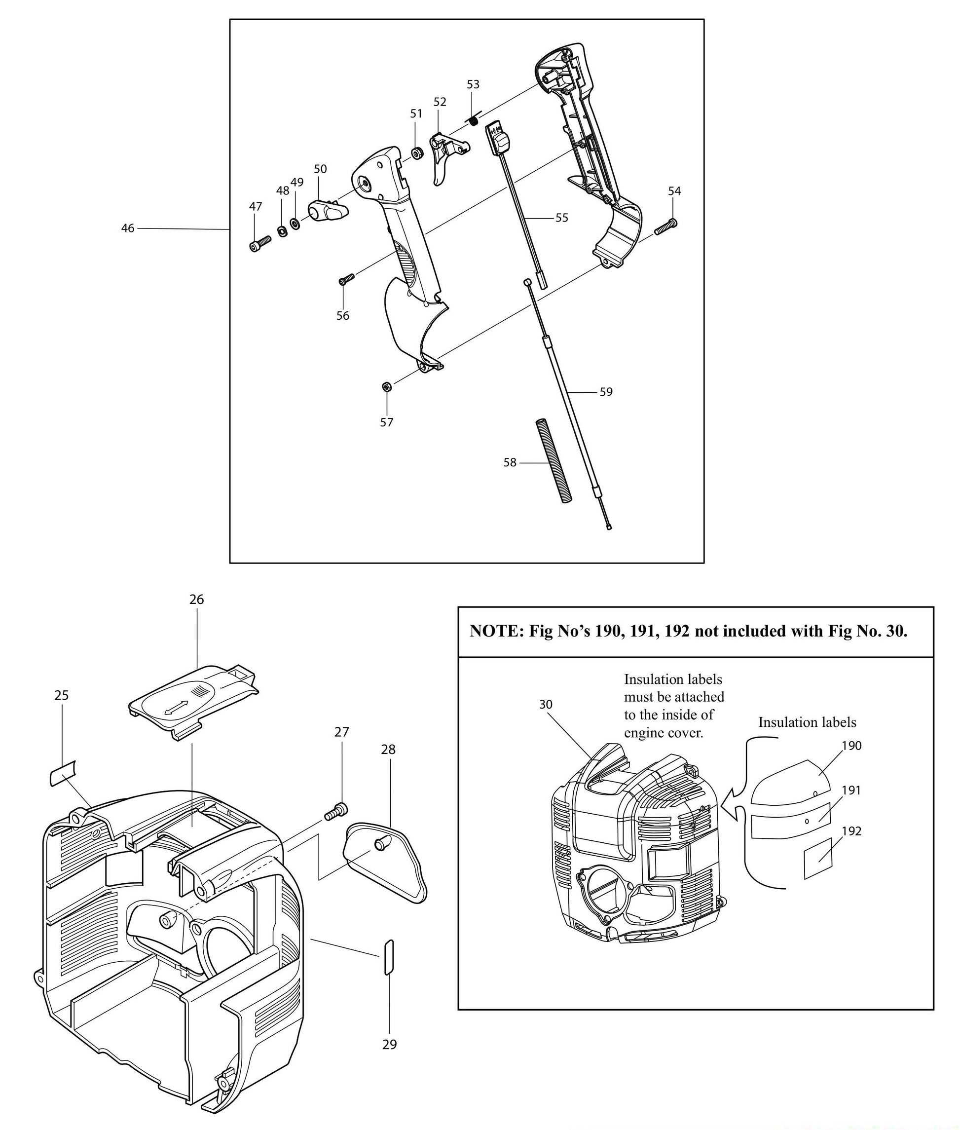 BBX7600N Throttle, Engine Covers Assembly Parts