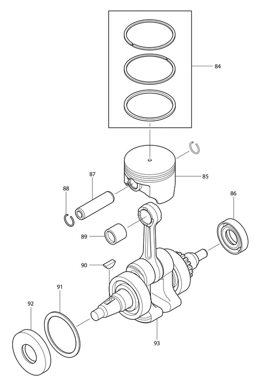 BBX7600N Piston Assembly Parts