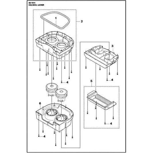 Housing, Lower Parts For DE 130 H Parts By Husqvarna
