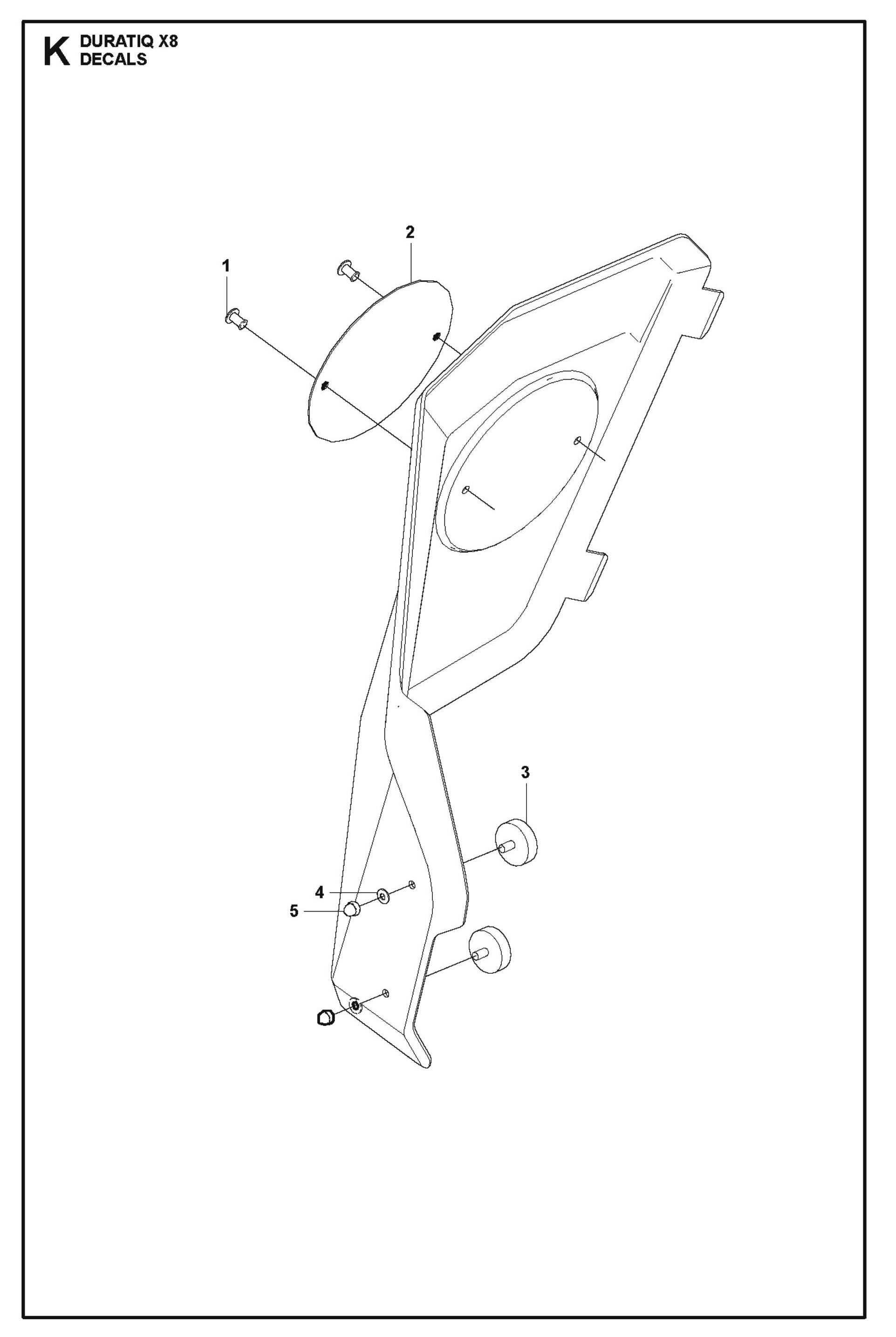 Decals Parts For HTC X8 By Husqvarna