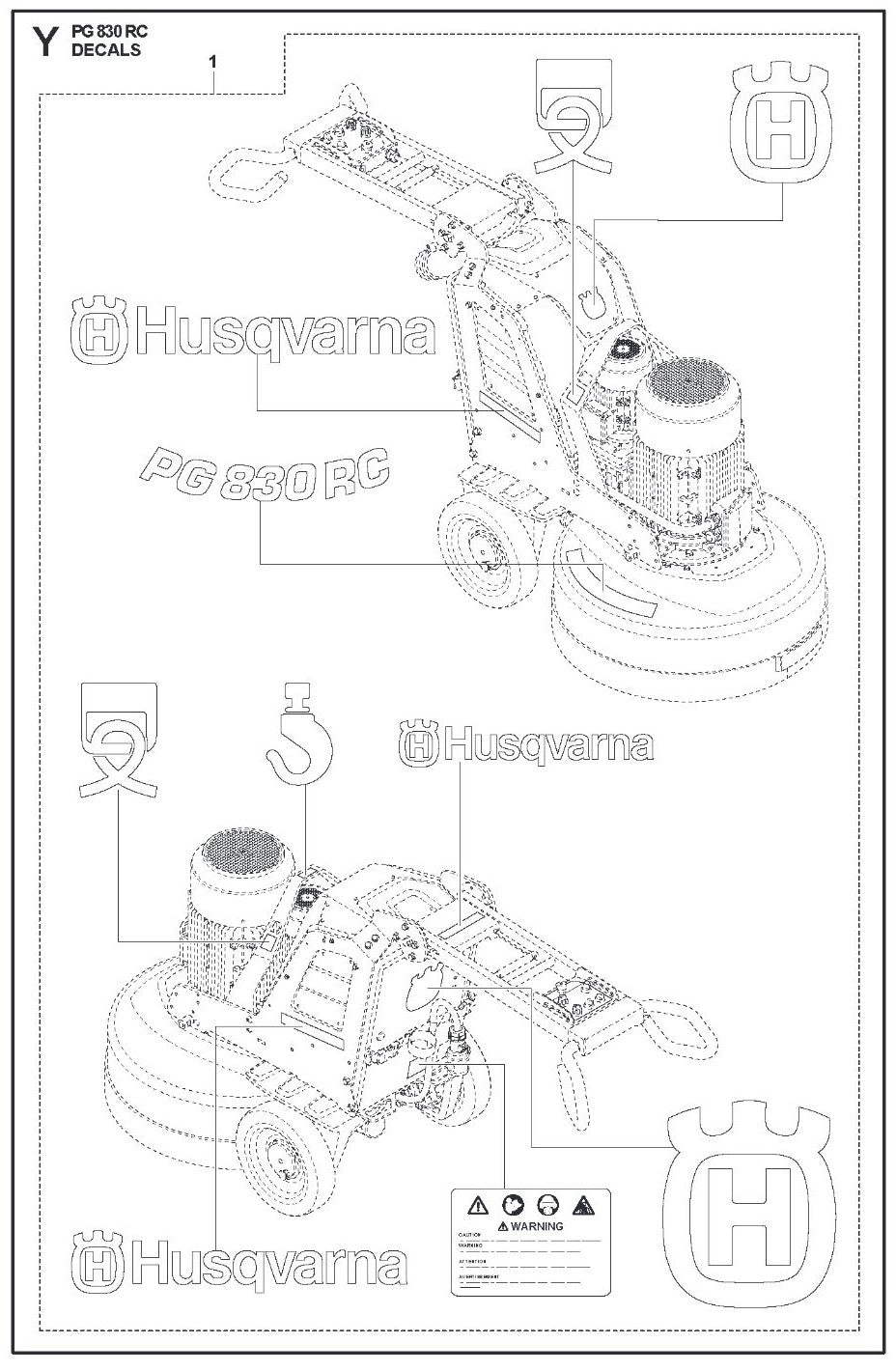 Decals Parts For PG 690 RC By Husqvarna