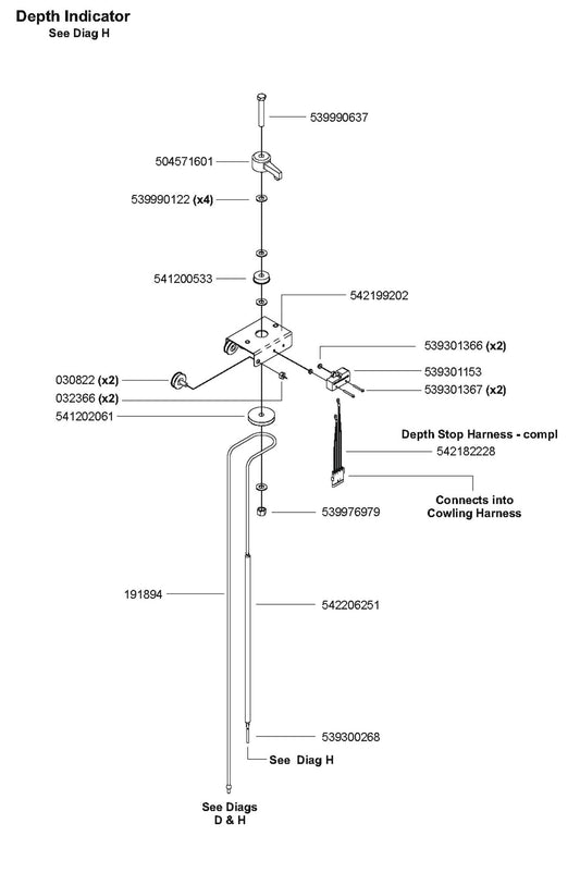 Depth Indicator Parts For FS6600 D by Husqvarna