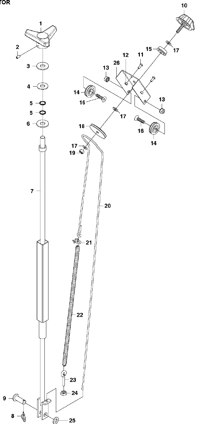 FS3500 Depth Indicator Assembly Parts by Husqvarna
