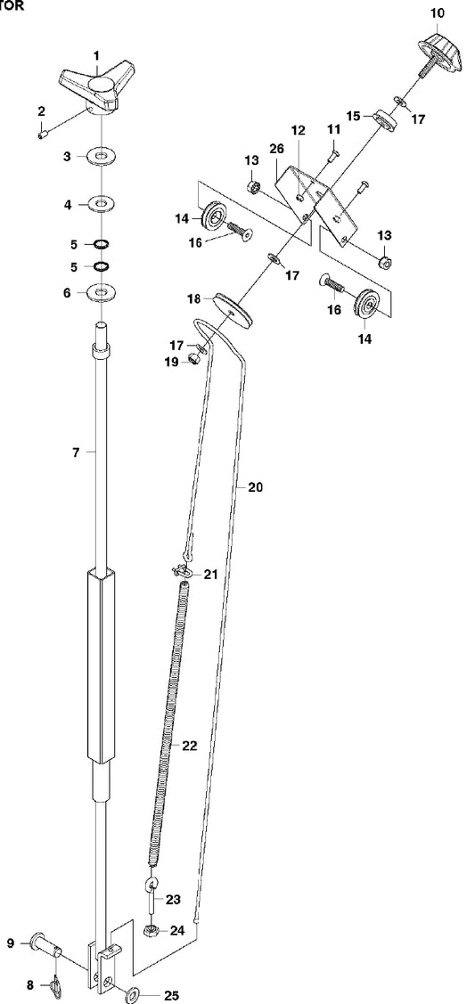 FS3500 Depth Indicator Assembly Parts by Husqvarna
