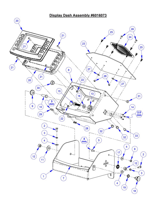 CC9074DK Display Dash Assembly 