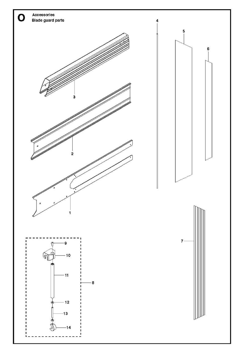 Blade Guard Assembly Parts For WS440 HF, WS460, WS462, WS463, WS482 HF By Husqvarna