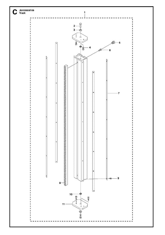 Track Assembly Parts For WS440 HF, WS482 HF By Husqvarna