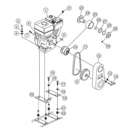 Engine, 5.5HP HONDA Assembly Parts for HPHA36C5H Trowel by Multiquip Whiteman