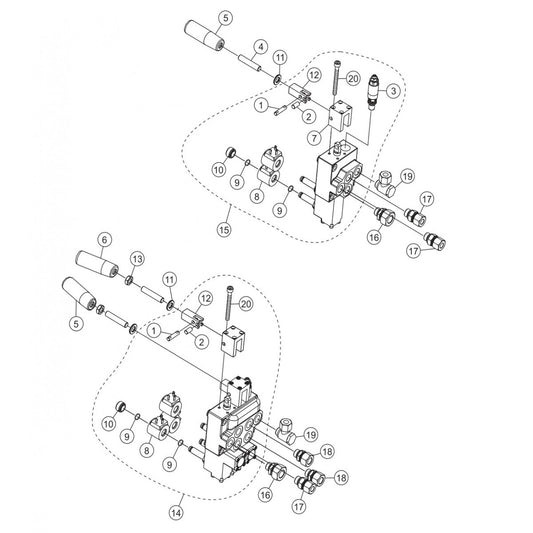 P33/24 HHMR- Remote Control Operation Valves Assembly Parts By Multiquip