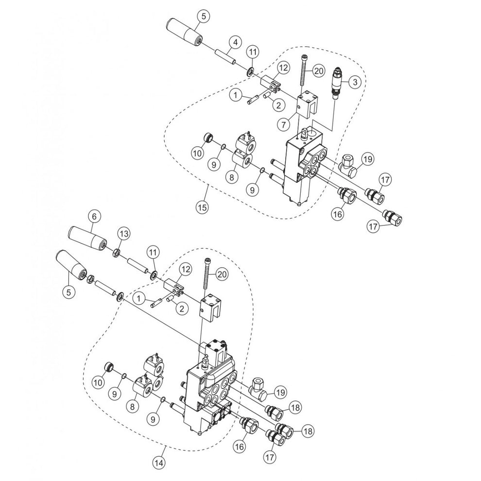 P33/24 HHMR- Remote Control Operation Valves Assembly Parts By Multiquip