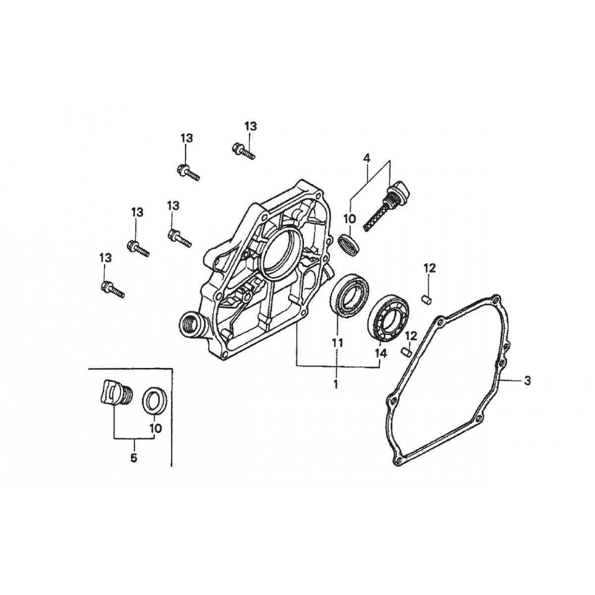 HPHA36C5H Crankcase Cover  Assembly Parts for HPHA36C5H Trowels by Multiquip Whiteman