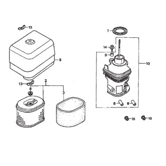Air Cleaner Assembly Parts for HPHA36C5H Trowels by Multiquip Whiteman