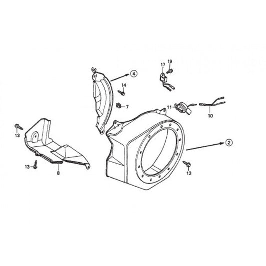 Fan Cover Assembly Parts for BH90C Trowels by Multiquip Whiteman