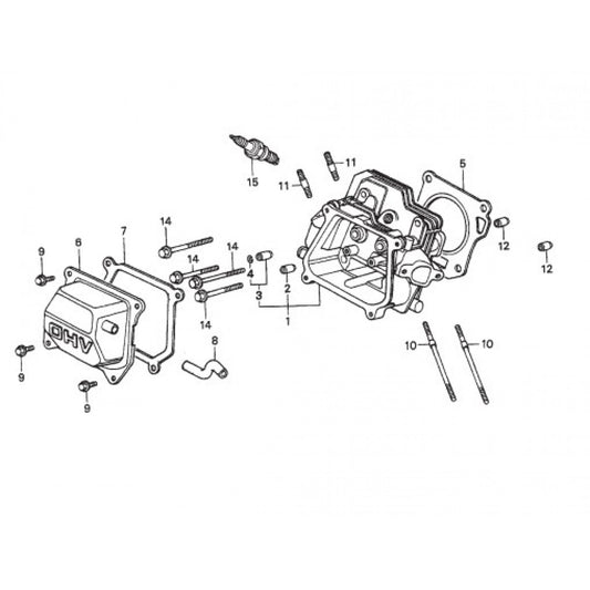 Cylinder Head  Assembly Parts for HPHA36C5H Trowels by Multiquip Whiteman