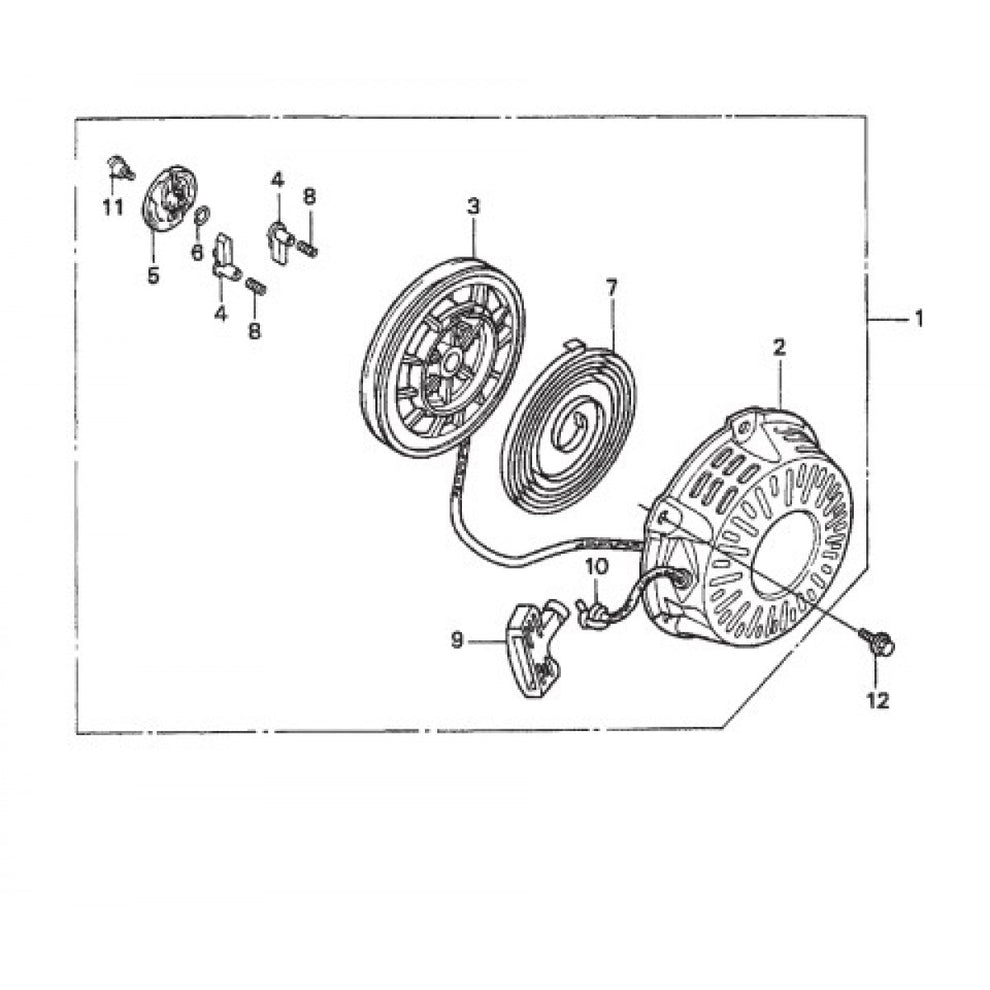 Recoil Starter Assembly Parts for HPHA36C5H Trowels by Multiquip Whiteman