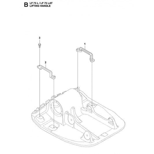 Lifting Handle Parts For LF 75 LAT By Husqvarna