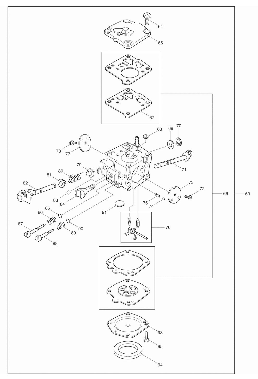 DPC6400 Carburetor Assembly Parts