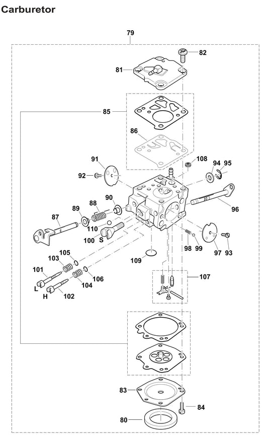 DPC6401 Carburetor Assembly Parts