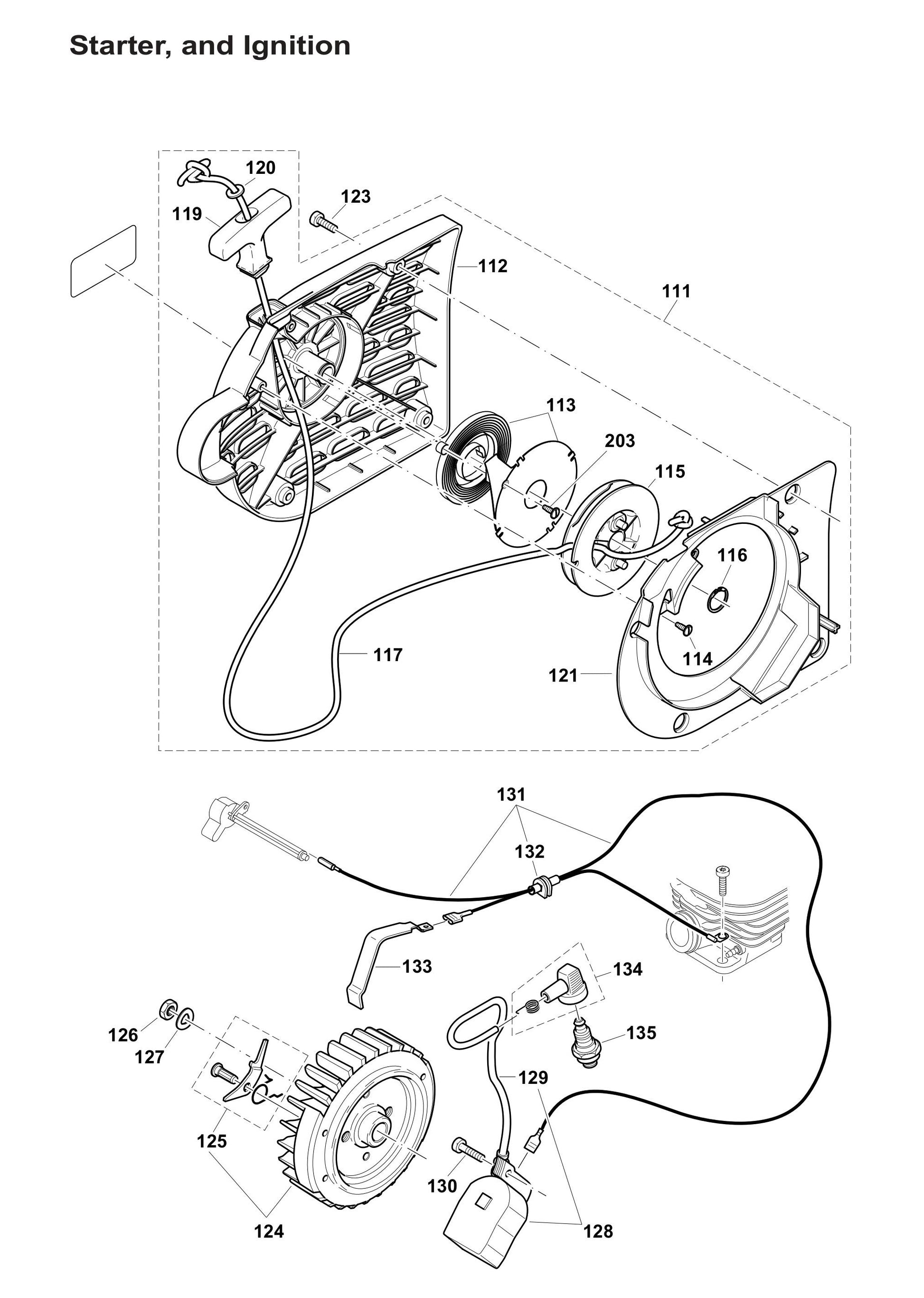 DPC6401 Starter and Ignition Assembly Parts