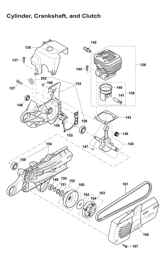 DPC6401 Cylinder, Crankshaft and Clutch Assembly Parts