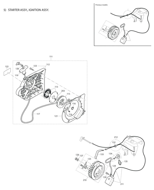 DPC7321, DPC7321HD Starter, Ignition Assembly Parts