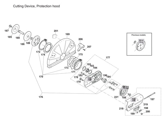 DPC7321, DPC7321HD Cutting Device, Protection hood Assembly Parts