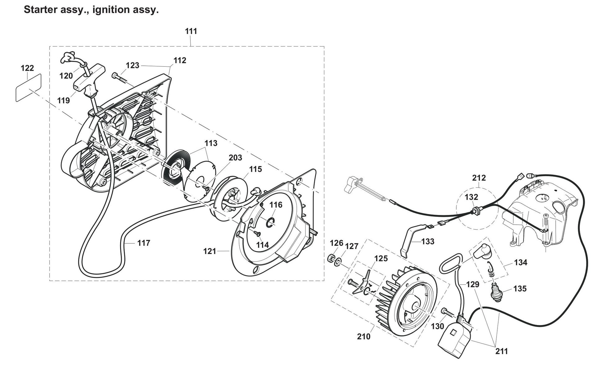 DPC7331 Starter and Ignition Assembly Parts