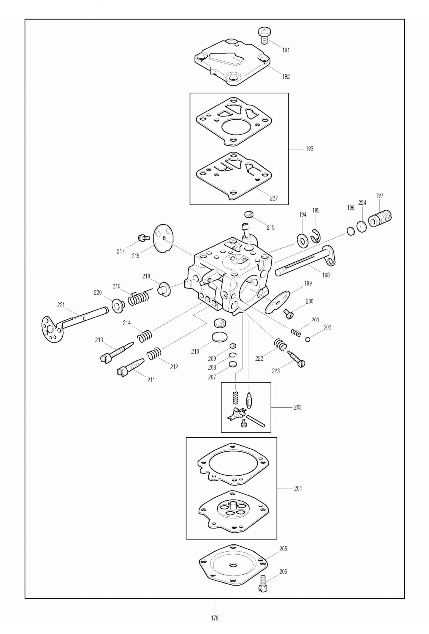 DPC9500 Carburetor Assembly Parts
