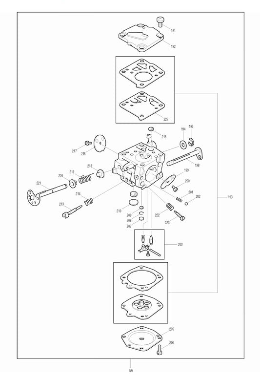 DPC9501 Carburetor Assembly Parts