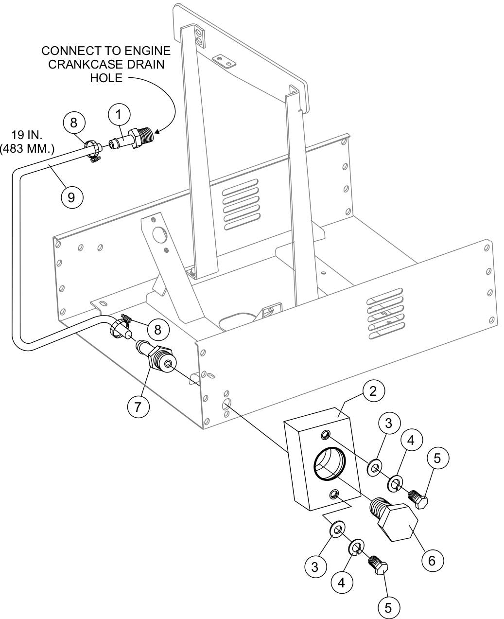Drain Plug Assembly Parts for KD1800-KD6 Light Towers by Multiquip