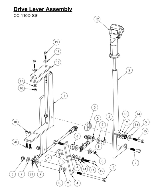 CC-110D-SS Drive Lever Assembly Parts