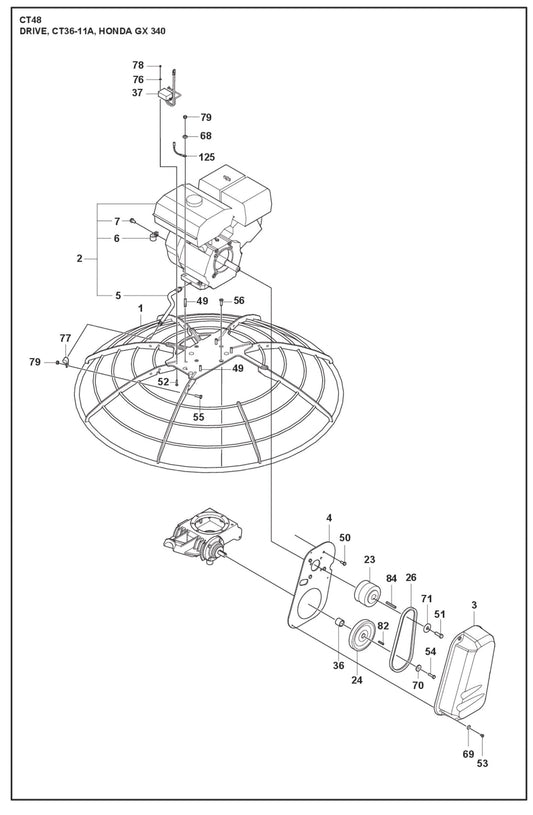 Drive, CT36-11A, Honda GX 340 Parts For CT 48 By Husqvarna