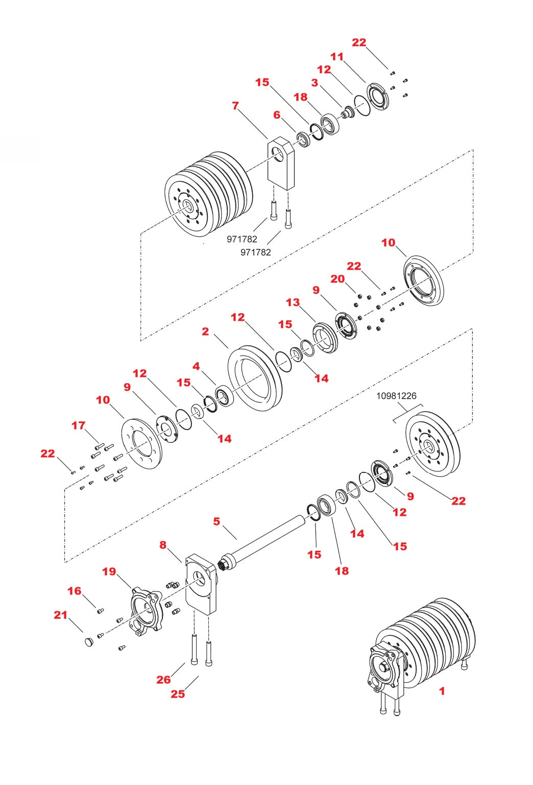Hydrostress SB Drive unit Assembly Parts