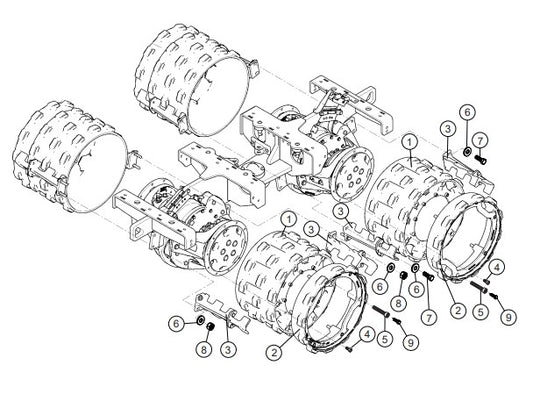 Drum 24" With Extension Assembly Parts-RX 1575, RX 157533 YANMAR 3TNV80F DIESEL ENGINE