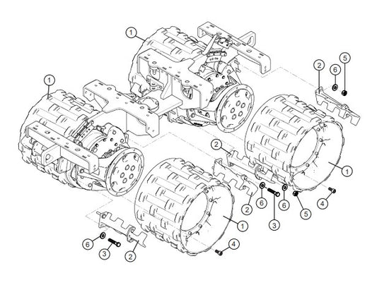 Drum 33" Assembly Parts-RX 1575, RX 157533 YANMAR 3TNV80F DIESEL ENGINE