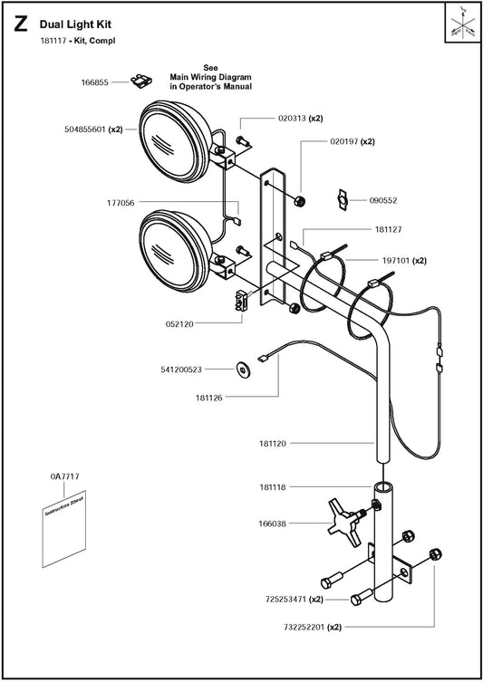 Dual Light Kit Parts for FS6600 D By Husqvarna