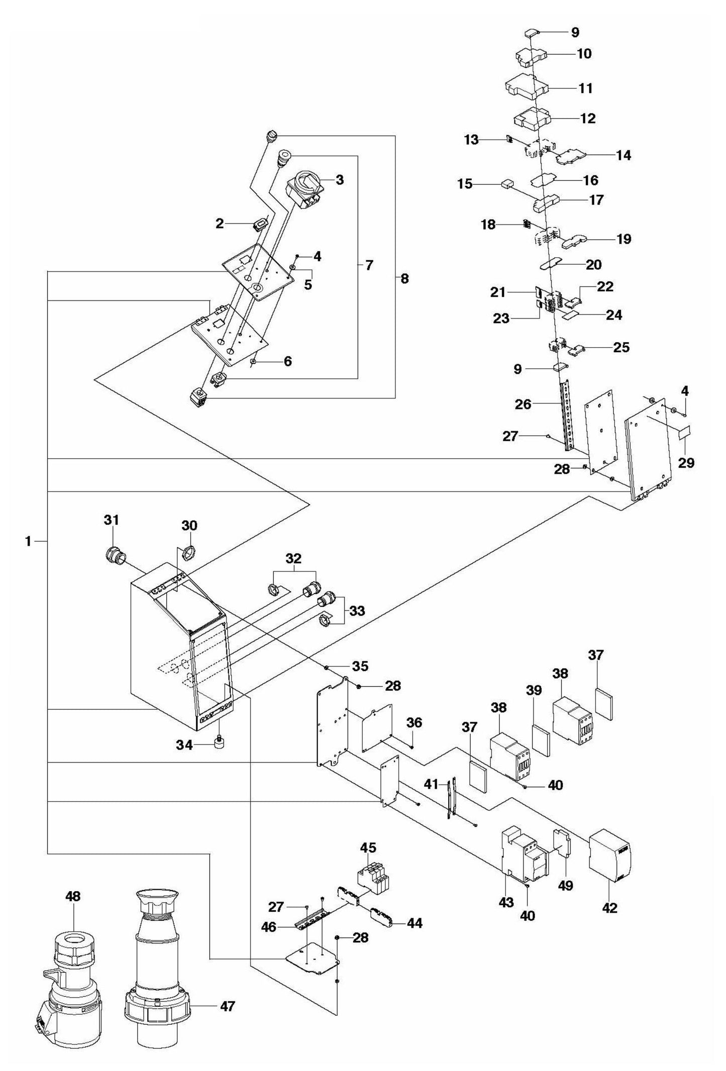 DXR 310 Electrical Assembly-1 Parts by Husqvarna